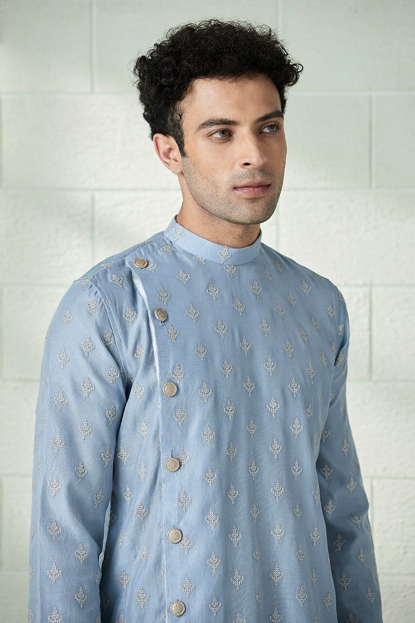 Handmade costom fit Georgette embroidery Kurta Churidar Set for indian wedding wear.