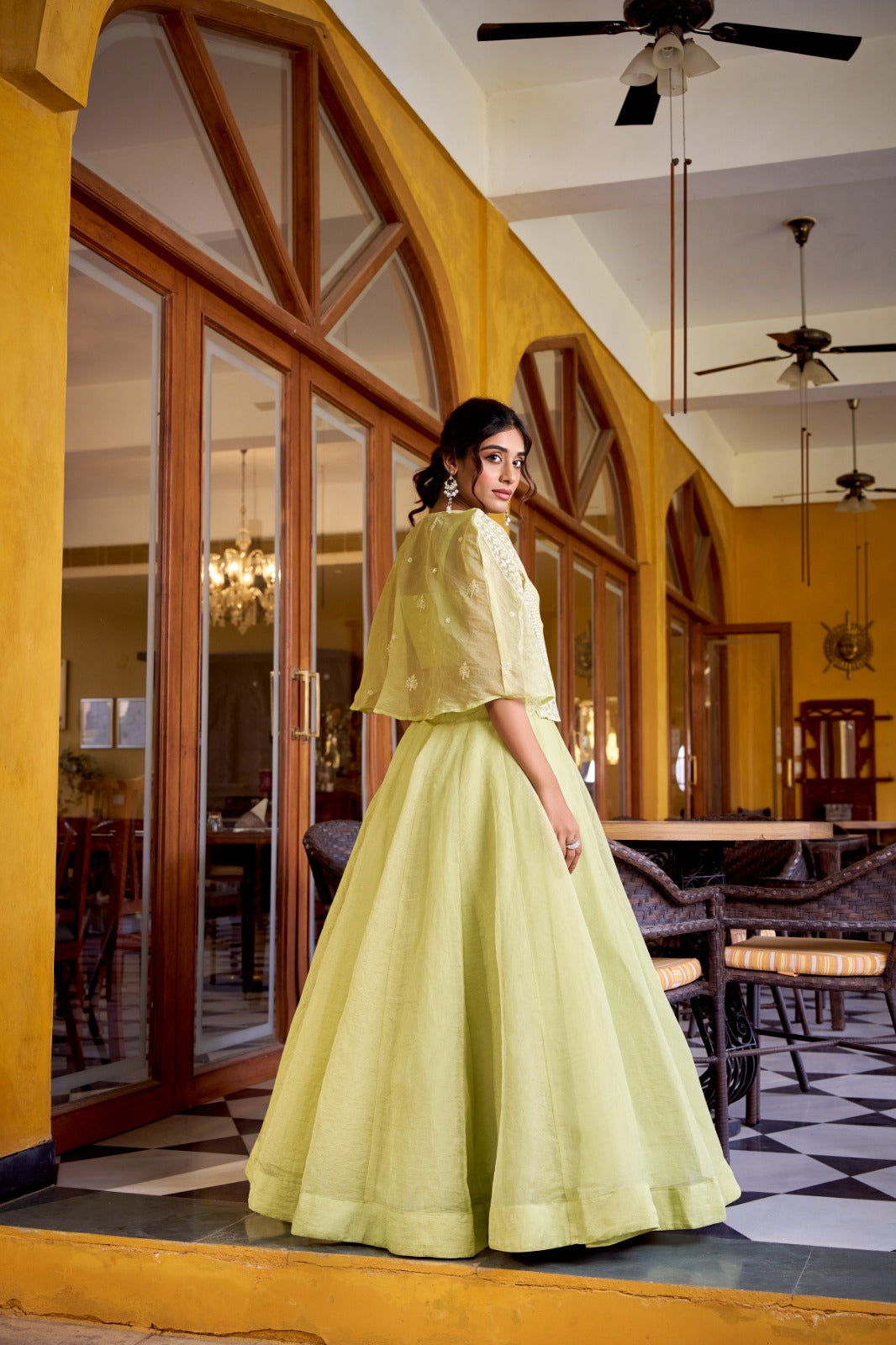 Allnen Crush Lehenga Choli with Embroidered Koti Set