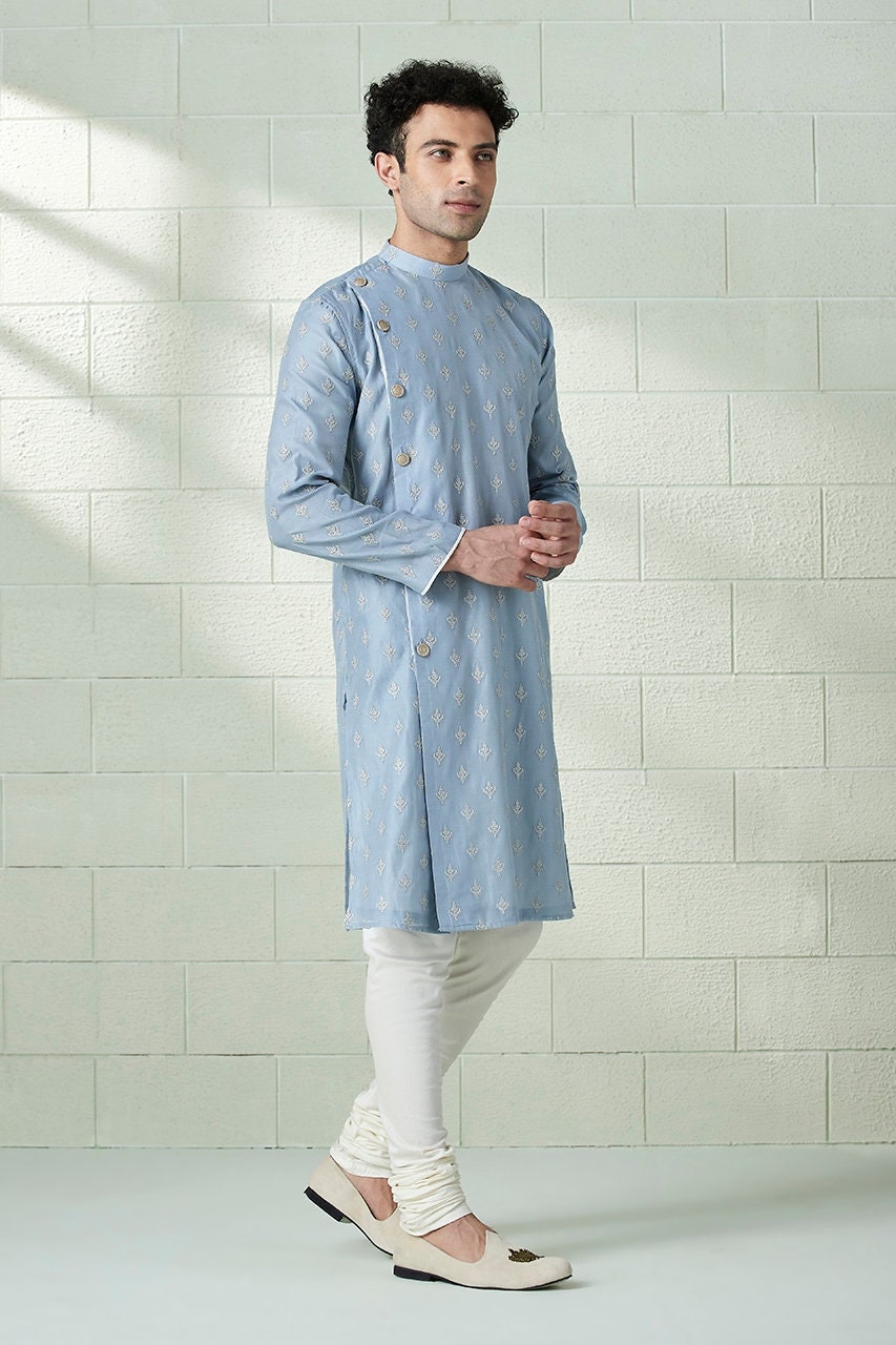 Handmade costom fit Georgette embroidery Kurta Churidar Set for indian wedding wear.