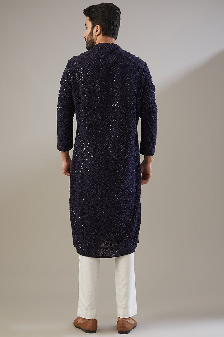 Mens Chikankari Kurta Pyjama Set: Indian Wedding Outfit