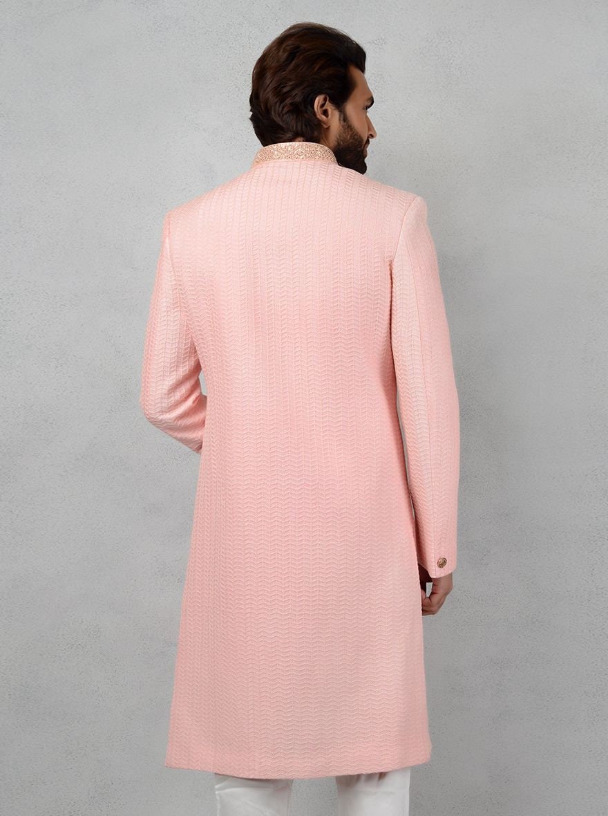 pink color Silk embroidery mens wedding Indo Western Jacket, function wear, festival wear indo, indian wedding wear sherwani