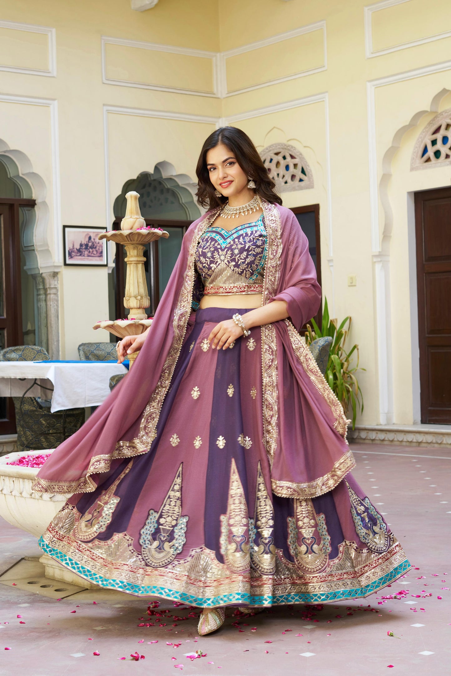 Heavy Embroidery Sequence & Thread Work Lehenga Choli Set with Dupatta | Pure Star Georgette Fabric