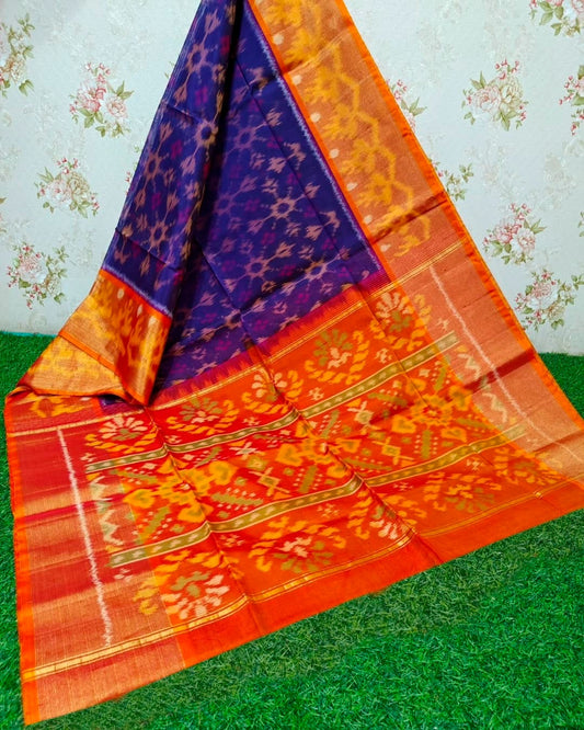 Pochampalli designer printed and dolla silk fabric sarees