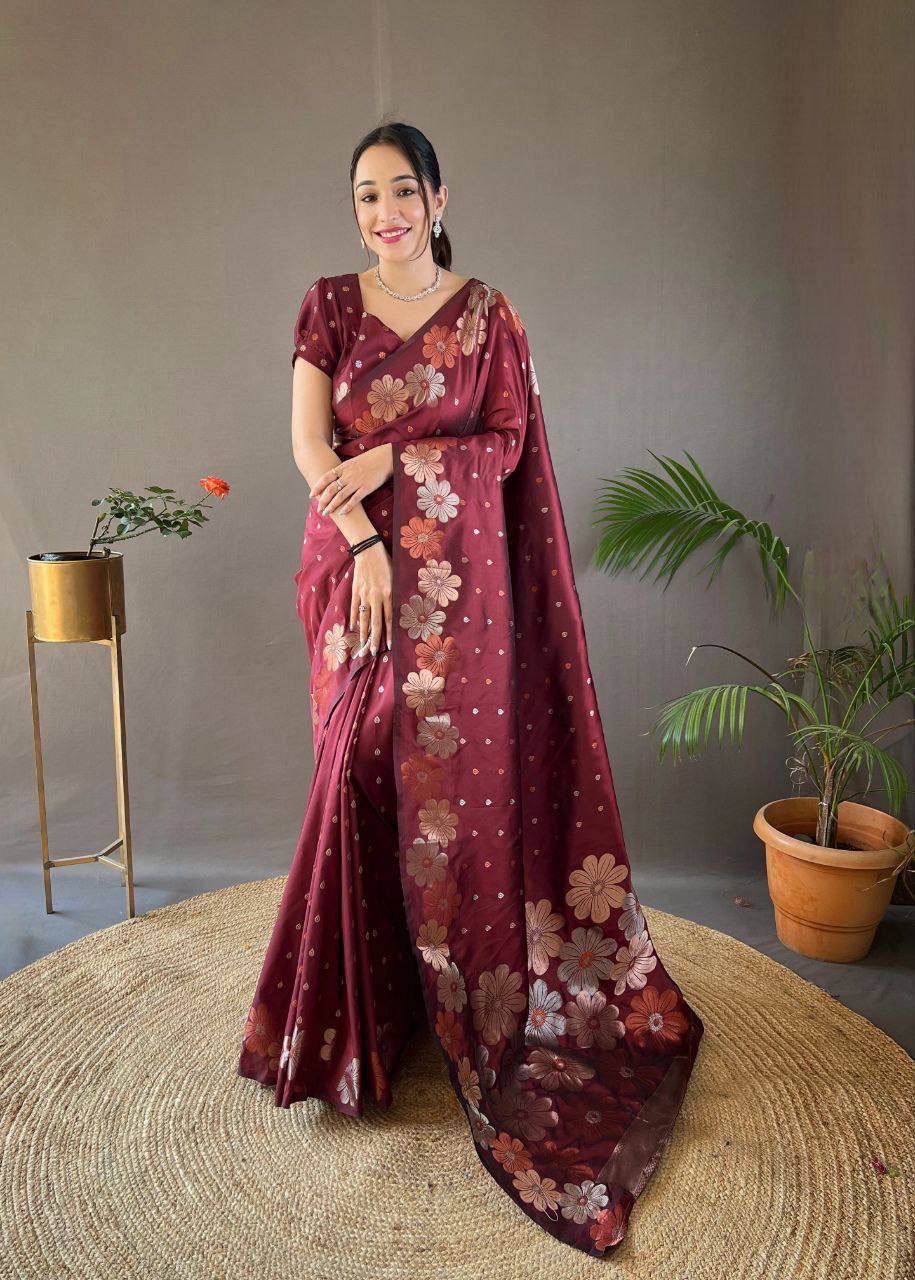 Red Organic Banarasi Saree – Elegant Wedding Edition