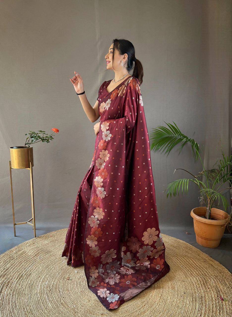 Red Organic Banarasi Saree – Elegant Wedding Edition