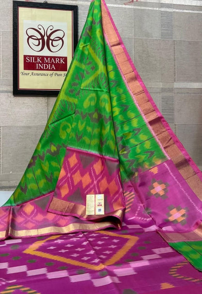 Pochampally Ikkat Pattu Silk Saree