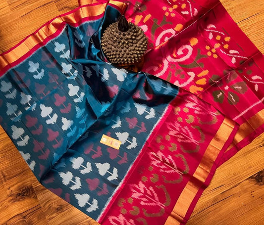 Pochampally Ikkat Pattu Silk Saree