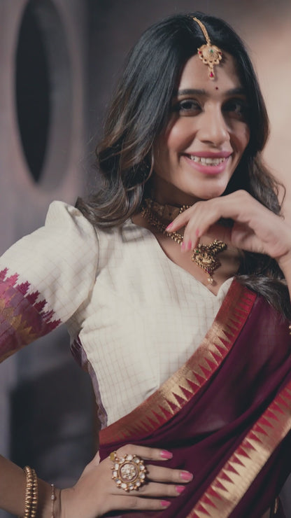 Kalyani Cotton Zari Weave Lehenga Choli with Georgette Dupatta